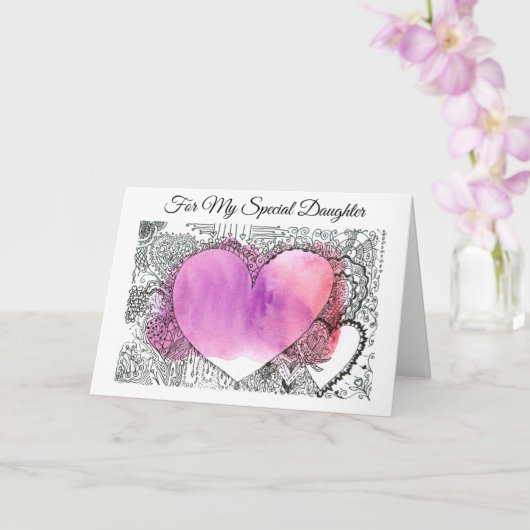 特別な娘へのバレンタインカード(カスタマイズ可能) カード (蘭)
