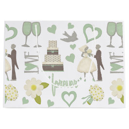 特別な婚礼の日のイメージ ラージペーパーバッグ