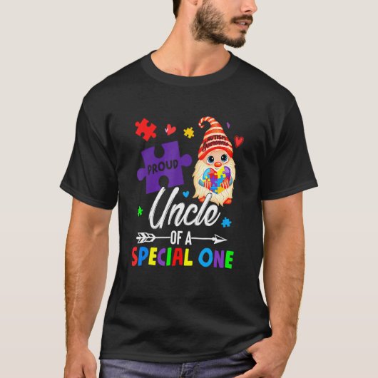特別な子の自慢のおじ Puzzle Gnome オー… Tシャツ (正面)