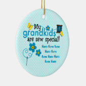特別な孫のパーソナライズなオーナメントを縫って下さい セラミックオーナメント (右)