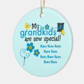 特別な孫のパーソナライズなオーナメントを縫って下さい セラミックオーナメント (左)