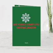 特別な孫へのクリスマスカード カード (裏面)