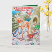 特別な孫へのクリスマスカード カード (黄色い花)