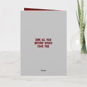 特別な孫マルーンブラックへのハッピーバースデー カード (裏面)