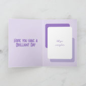 特別な孫娘にフォトパープル誕生日を追加 カード (内部)