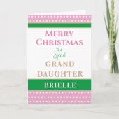 特別な孫娘のためのクリスマスカード シーズンカード (正面)