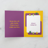 特別な孫娘の写真イエローパープル誕生日 カード (内部)