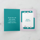 特別な孫娘の写真ターコイズ誕生日 カード (内部)