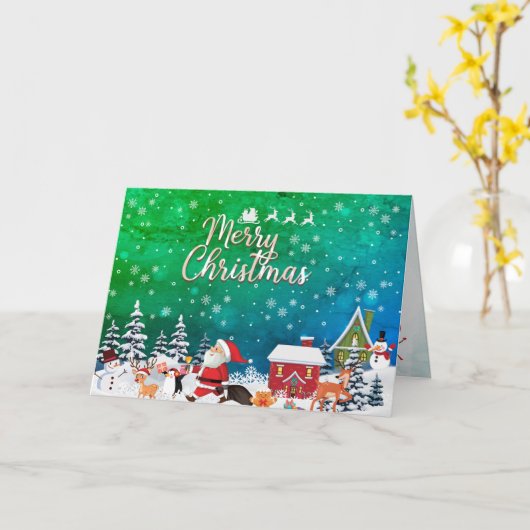 特別な孫娘メリークリスマスカードへ カード (黄色い花)