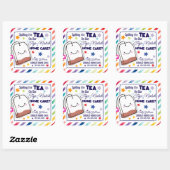 特別な家庭紹介でお茶をこぼす気に スクエアシール (シート)