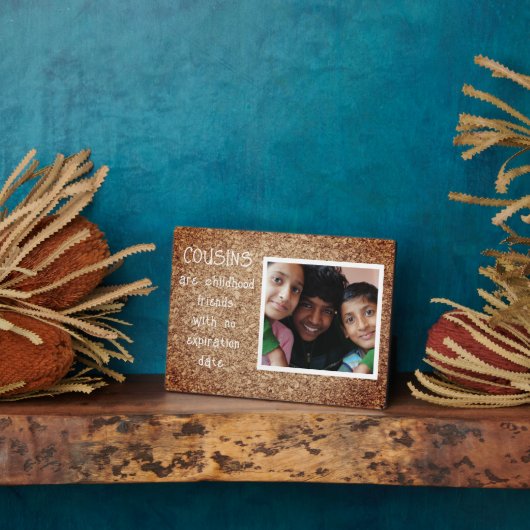 特別な家族の贈り物！いとこ写真板 フォトプラーク (側面)