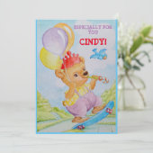 特別な小さな女の子の誕生日グリーティングカード サンキューカード (スタンド正面)