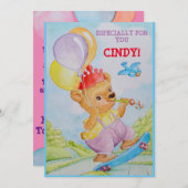 特別な小さな女の子の誕生日グリーティングカード サンキューカード (正面/裏面)