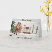 特別な小さな女の子 カード (黄色い花)