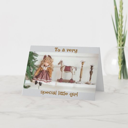 特別な小さな女の子 カード (正面)