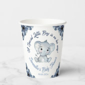 特別な小男の子が象の紙カップ 紙コップ (裏面)