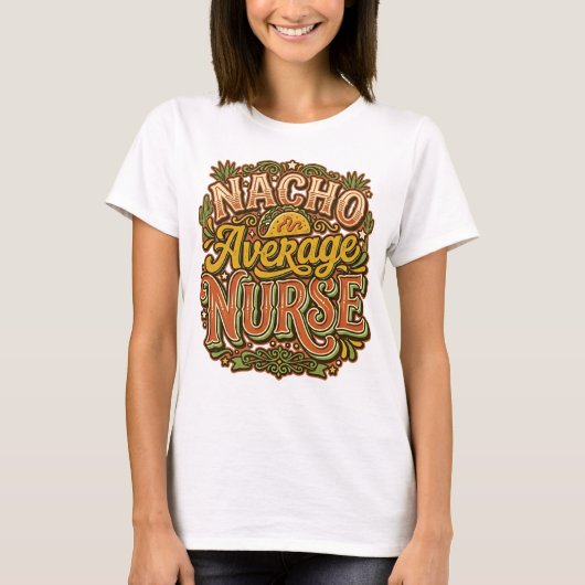 特別な平均じゃないナース 面白い シンコ・デ・マヨ レトロ Tシャツ (正面)