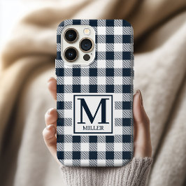 特別な彼女へのプレゼント カスタム ブルーノワール プラッド スマホケース iPhone 15 PROケース