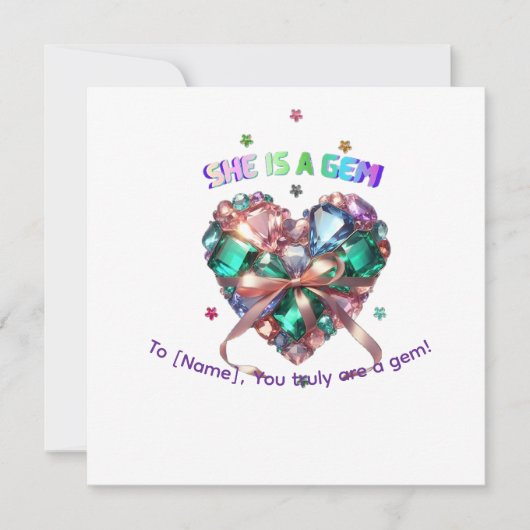 特別な彼女への宝石ハートのギフト (正面)