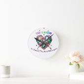 特別な彼女への宝石ハートのギフト ラウンド壁時計 (ホーム)