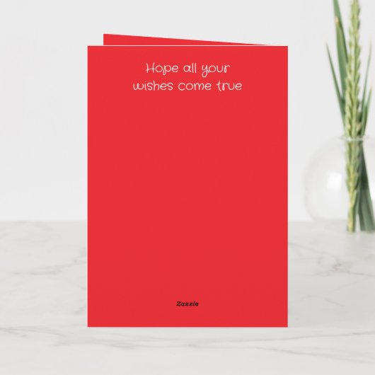 特別な息子の赤い黄色の写真の誕生日 カード (裏面)