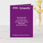 特別な悔やみや弔慰カードを持って カード (黄色い花)