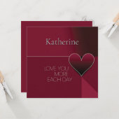 特別な愛を伝えるハートデザイン カード (正面/裏面インサイチュ)