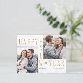 特別な愛 現代風 幸せな新年の写真ポストカード シーズンポストカード (スタンド正面)