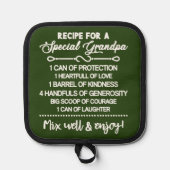特別な感動的おじいちゃんのためのレシピ 鍋敷き (正面)