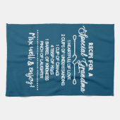 特別な感動的おばあちゃんのレシピ キッチンタオル (横)