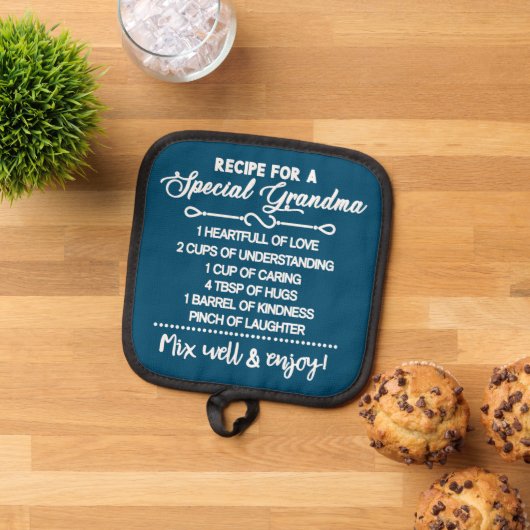 特別な感動的おばあちゃんのレシピ 鍋敷き (トップダウン)