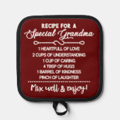 特別な感動的おばあちゃんのレシピ 鍋敷き (正面)