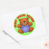 特別な感謝していヘルパーボランティアに可愛い ラウンドシール (封筒)