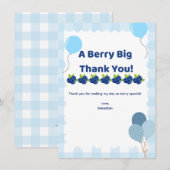 特別な感謝のカード ブルーベリー サンキューカード (正面/裏面)