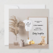 特別な感謝の気持ちを込めた妊娠のお知らせ 招待状 (正面)