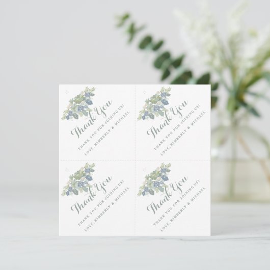 特別な感謝を伝える多肉植物の花束　オリジナルタグ付き 招待状 (スタンド正面)