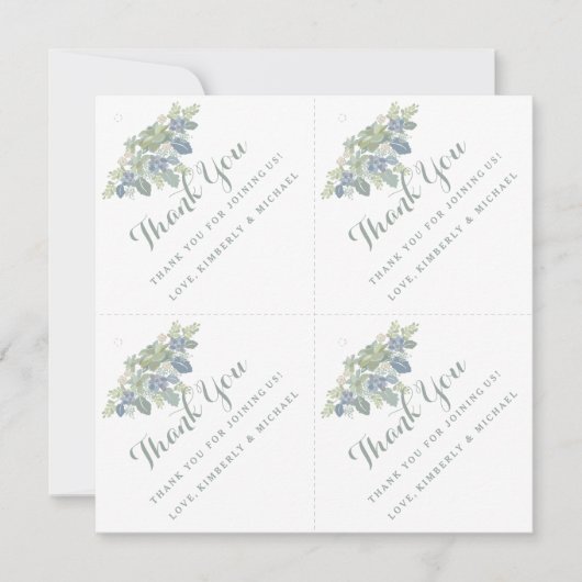 特別な感謝を伝える多肉植物の花束　オリジナルタグ付き 招待状 (正面)