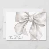 特別な感謝を込めたエレガントなリボン サンキューカード (正面)