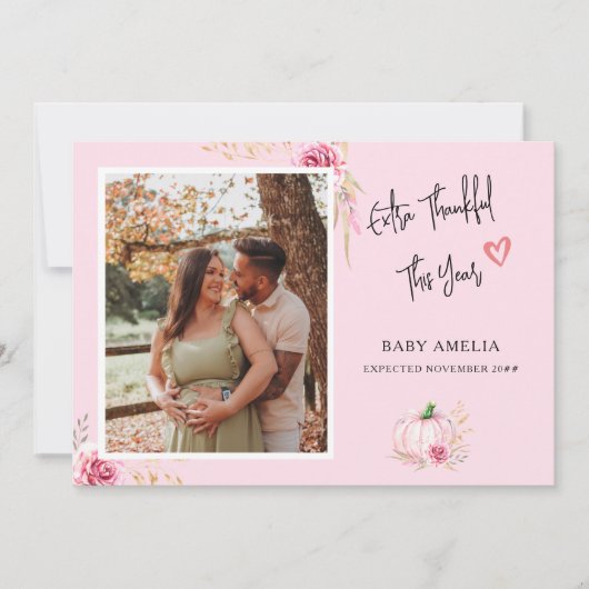 特別な感謝 |秋ベビー 案内状 (正面)