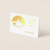 特別な挨拶パパ,魚釣りの父の日 箔カード (正面)