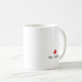 特別な支援をしてくれる先生のアシスタント 名前入り コーヒーマグカップ (正面右)