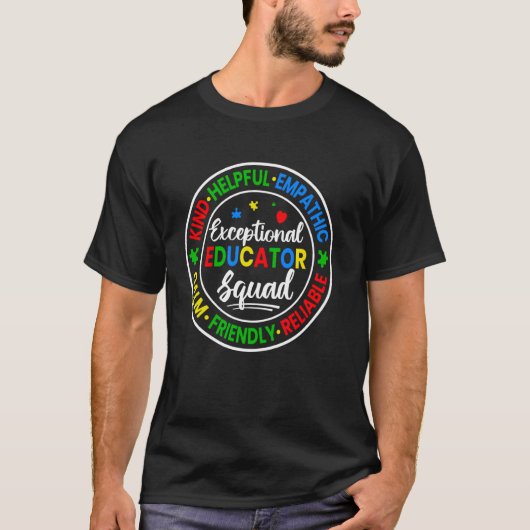 特別な教育者のチーム ニューロダイバーシティ 自閉症 A Tシャツ (正面)