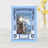 特別な日にお届け、山の羊 カード (黄色い花)