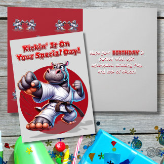 特別な日に Kickin' It On Your Special Day 誕生日おめでとう カード