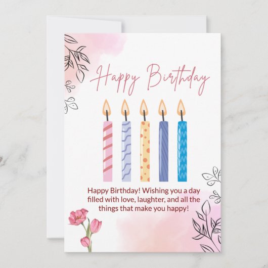 特別な日のあなたに乾杯 招待状 (正面)