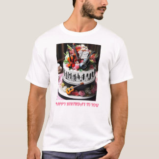 特別な日のケーキロゴデザインお祝い Tシャツ