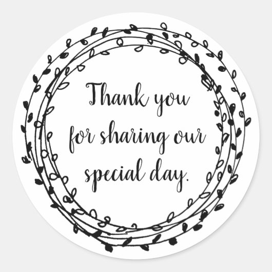 特別な日のフローラプリント ラウンドシール (正面)