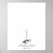 特別な日の記念にふさわしい、ユニークでパーソナルなゲストブックの代替品! ポスター (正面)