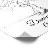 特別な日の記念に残るユニークなゲストブック「ウェディングフィンガープリントツリー N.2 ポスター」 ポスター (角)