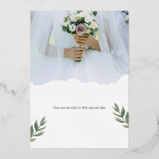 特別な日へのご招待です 箔招待状